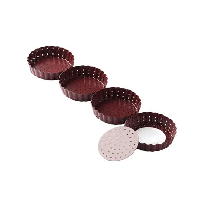 Point Virgule tartelettevorm met uitneembare bodem 10cm set/4