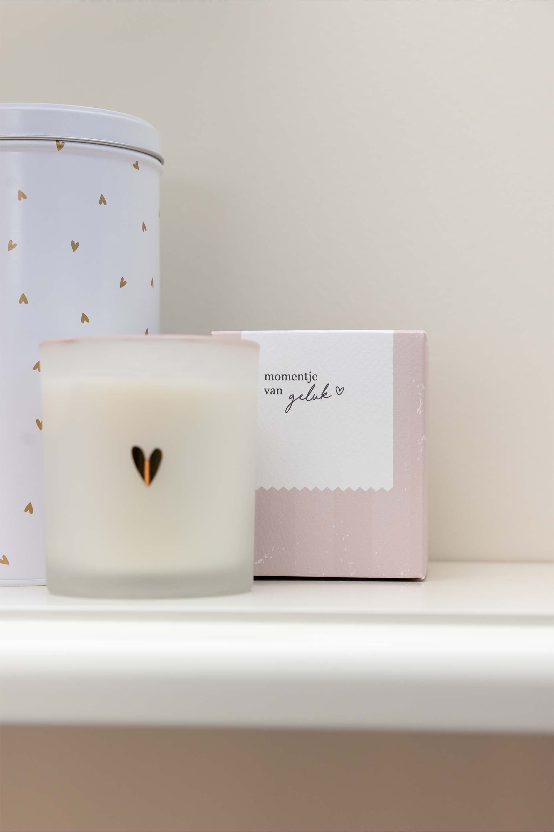 Zusss Geurkaars glas "Momentje van geluk" in geschenkdoos - Oosterlinck Home