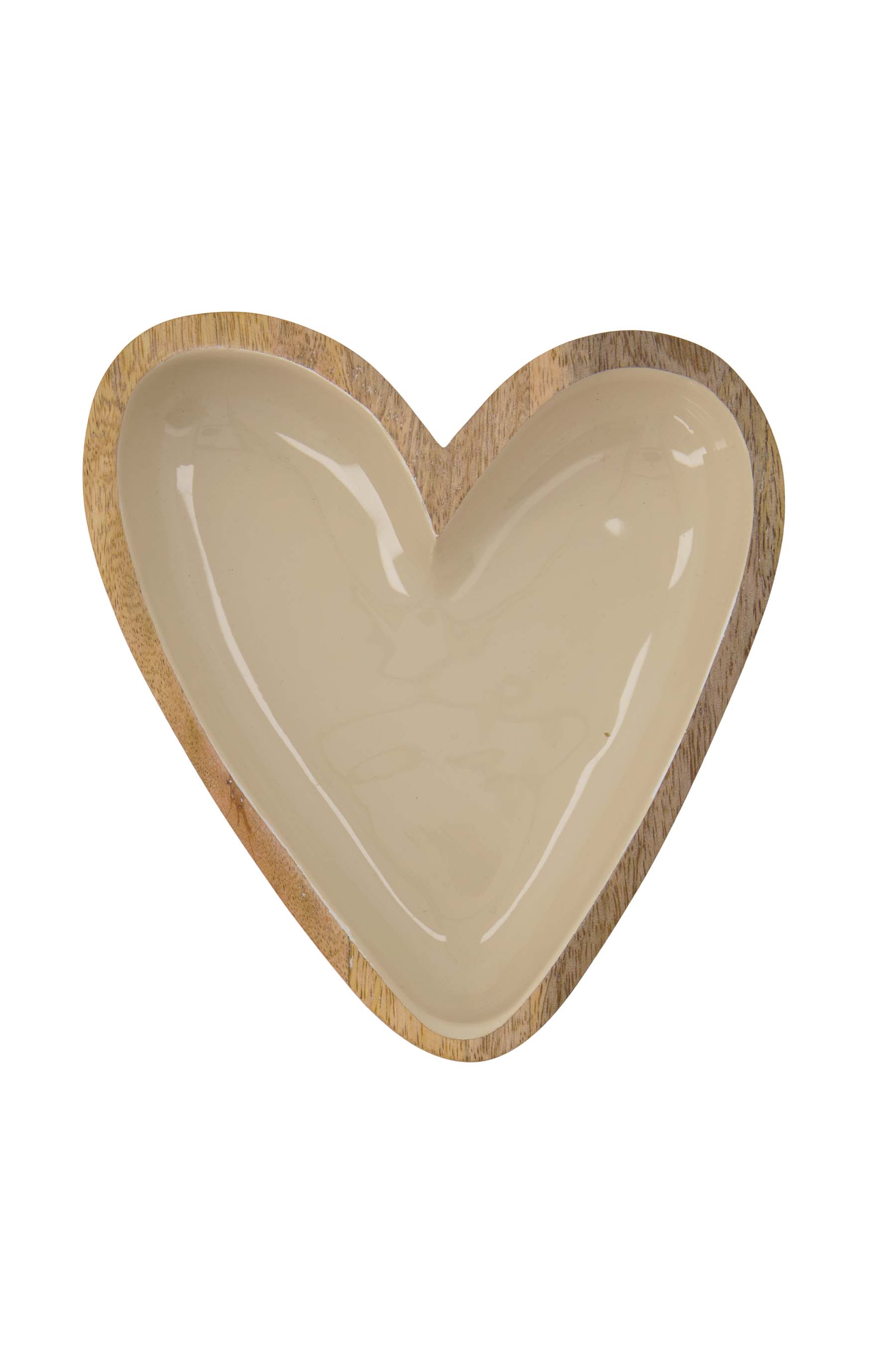 Zusss Kommetje hout hartvorm zandkleur - Oosterlinck Home