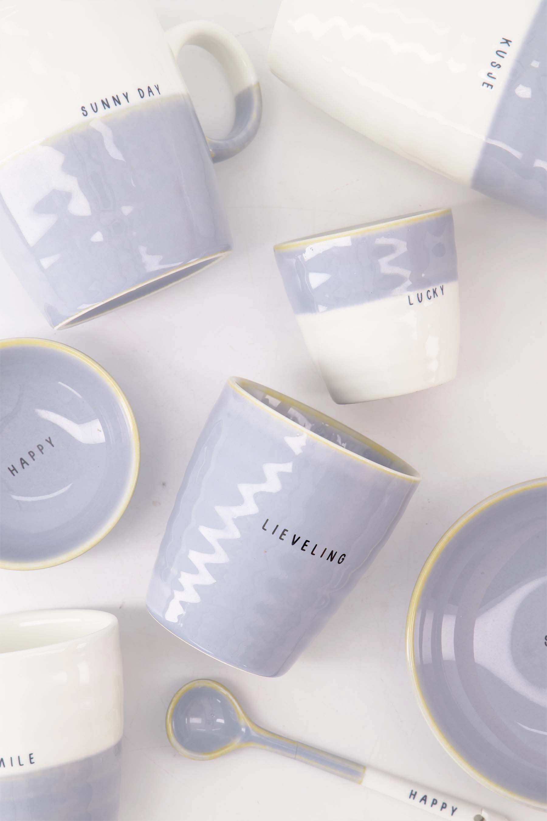 Zusss Koffiemok Lieveling lichtblauw - Oosterlinck Home