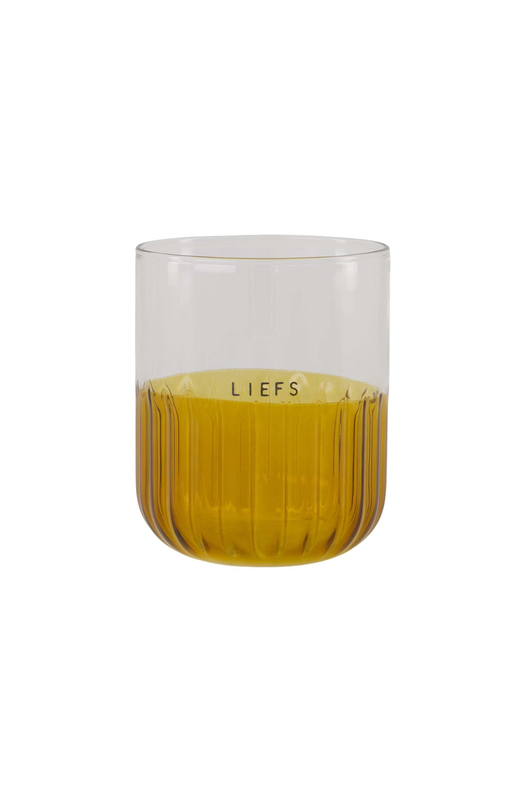 ZUSSS Koffiemok amber/oker strepen - Oosterlinck