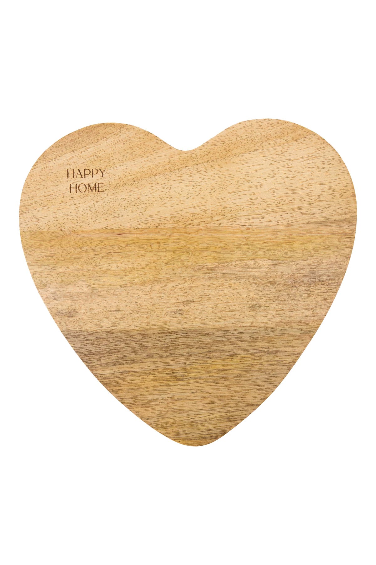 Zusss Hartvormige houten serveerplank op voet "Happy Home"