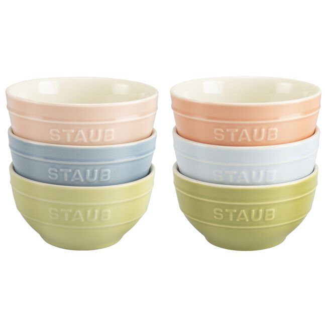 Staub Ceramique set kommetjes 12cm macaron 6-delig