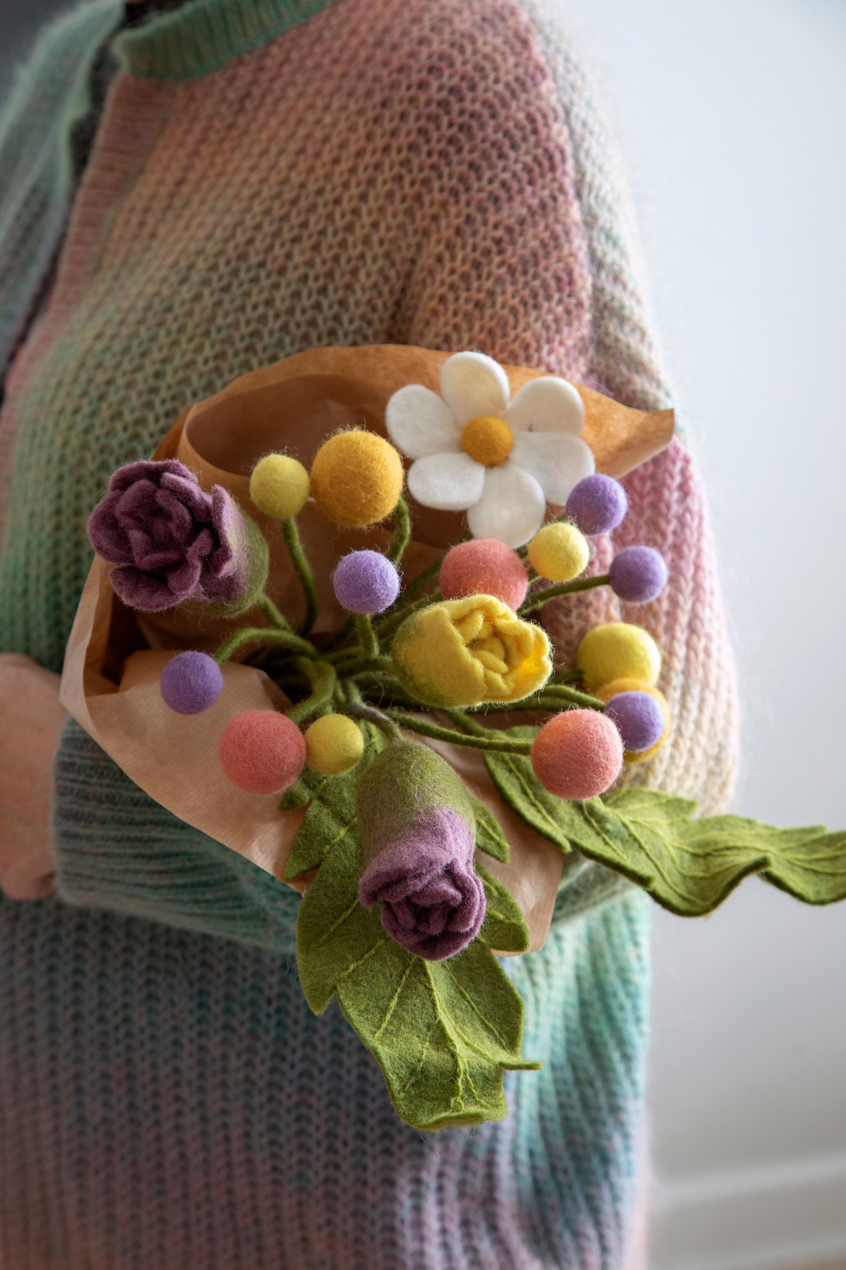 Gry & Sif Flower bolletje vilt - 2 maten