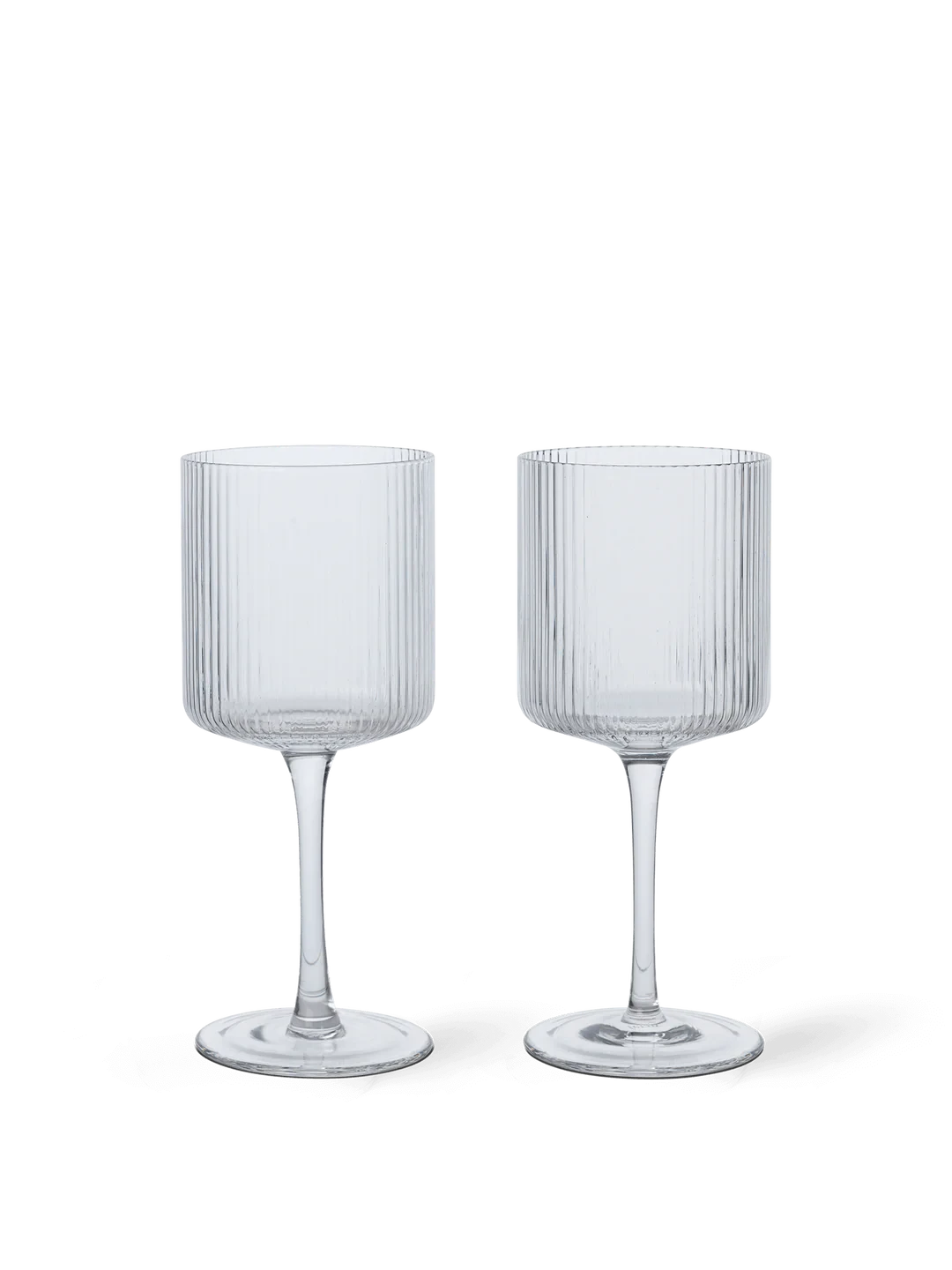 Ferm Living Ripple witte wijnglazen - set van 2 - Oosterlinck