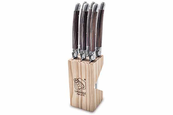 Laguiole Premium Line set/6 steakmessen dark wood - Oosterlinck Home