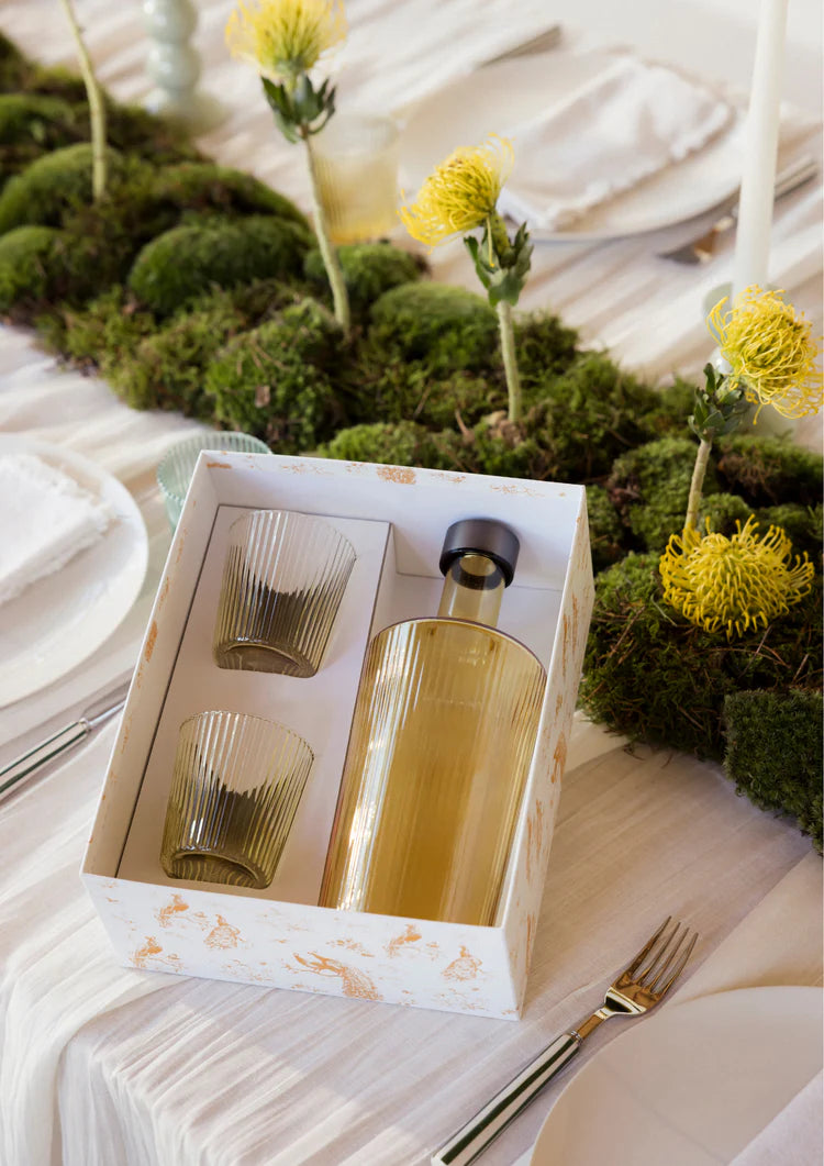 Paveau giftset met fles en 2 glazen - Oosterlinck