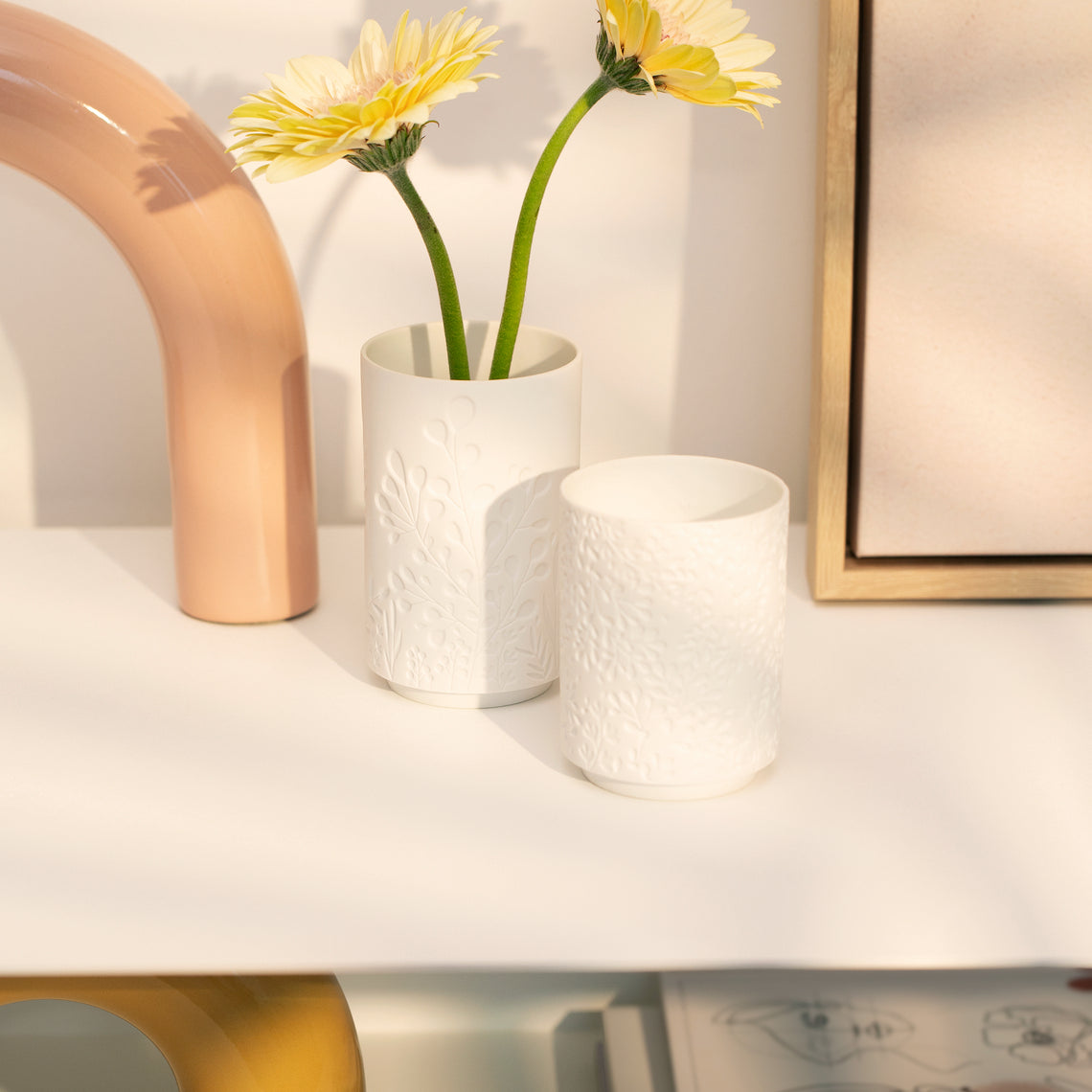 Räder Vaasje met gebladerte