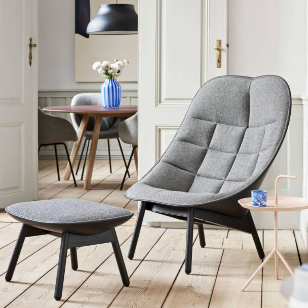 Hay Uchiwa ottoman- Hallingdal 126/ Sierra black - Oosterlinck