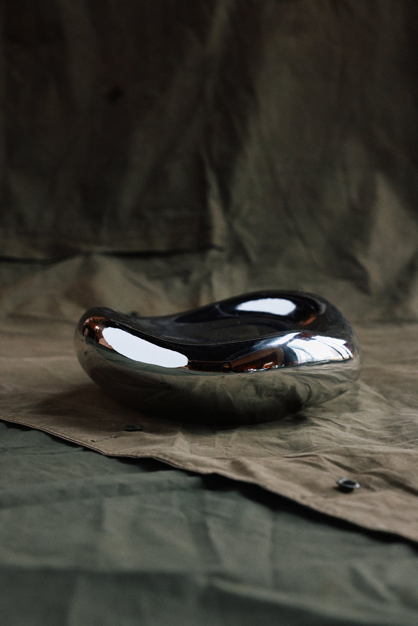 HK Living Gleam glass bowl chrome - Oosterlinck