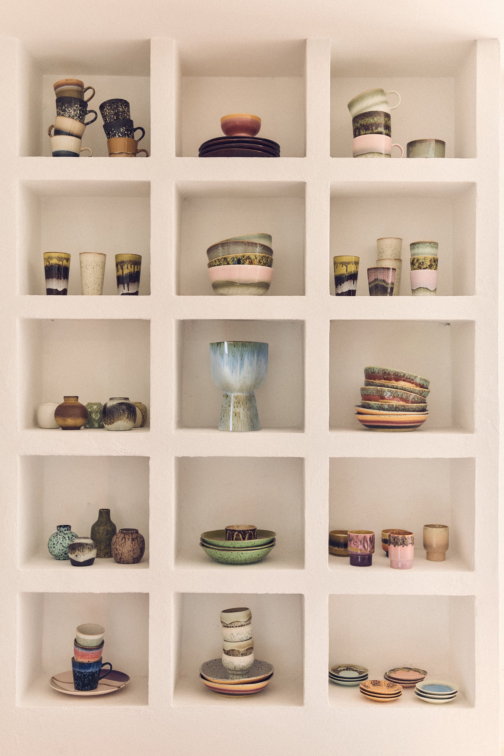 HK Living 70s ceramics: Ramen bowls Ascend / set van 2