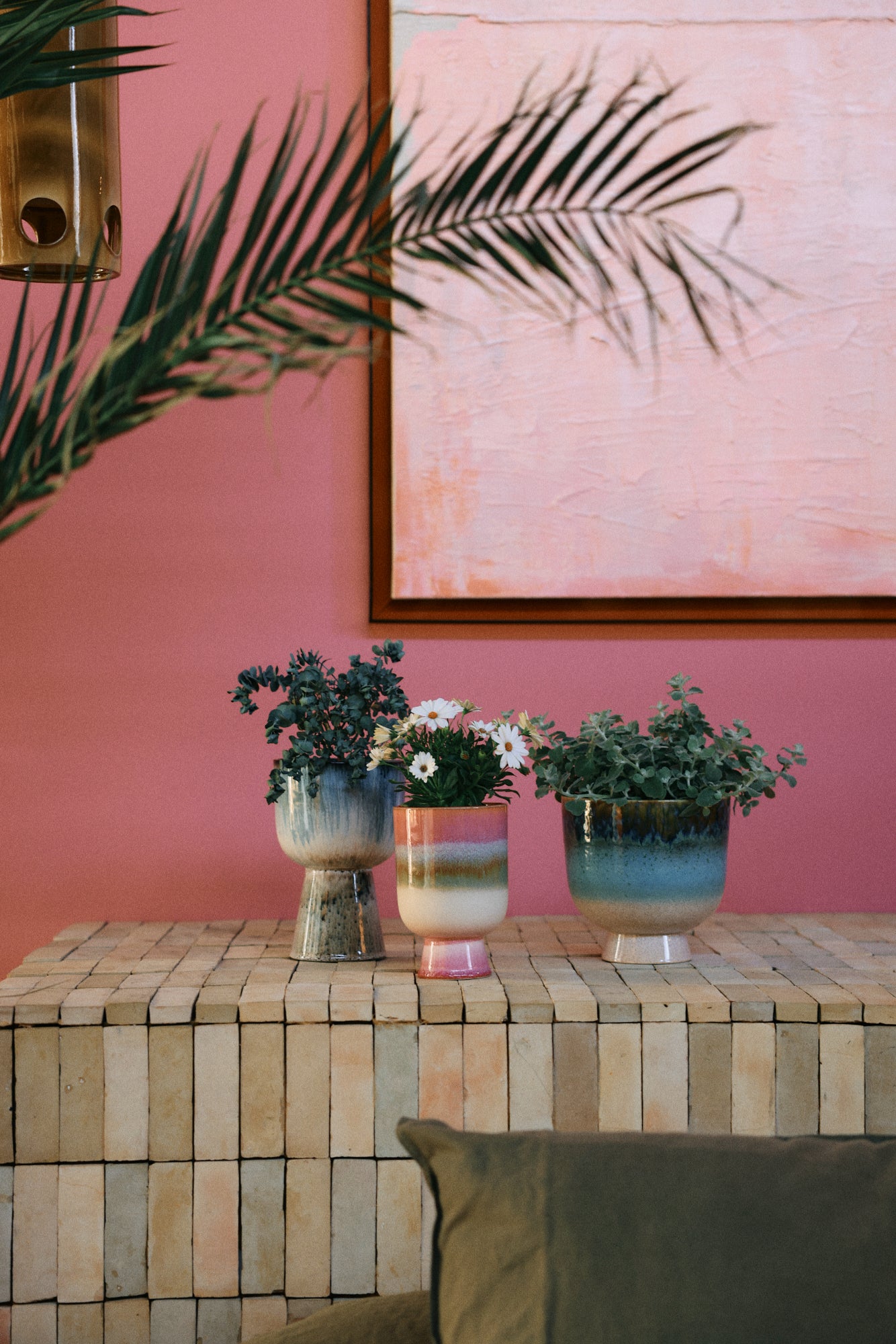 HK Living Retro flower pot glacier - Oosterlinck Home