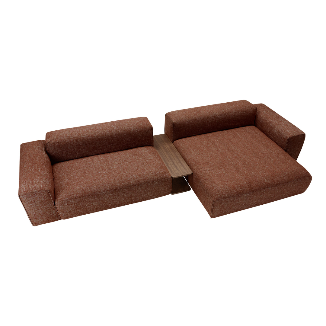 Sits Edda sofa 2.5 zit + tafeltje + longchair 385cm - Oosterlinck