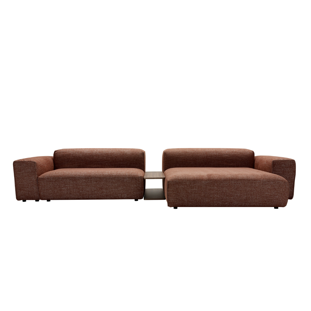 Sits Edda sofa 2.5 zit + tafeltje + longchair 385cm - Oosterlinck