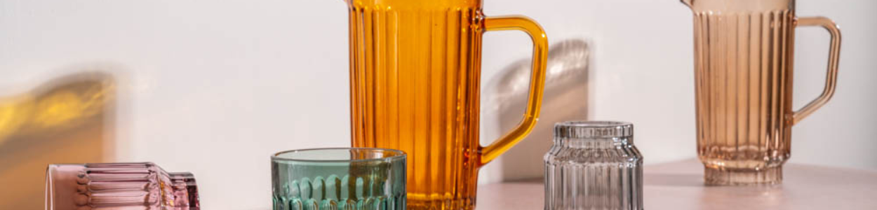 Salt&Pepper Tone waterglazen - 5 kleuren / set van 4 - Oosterlinck