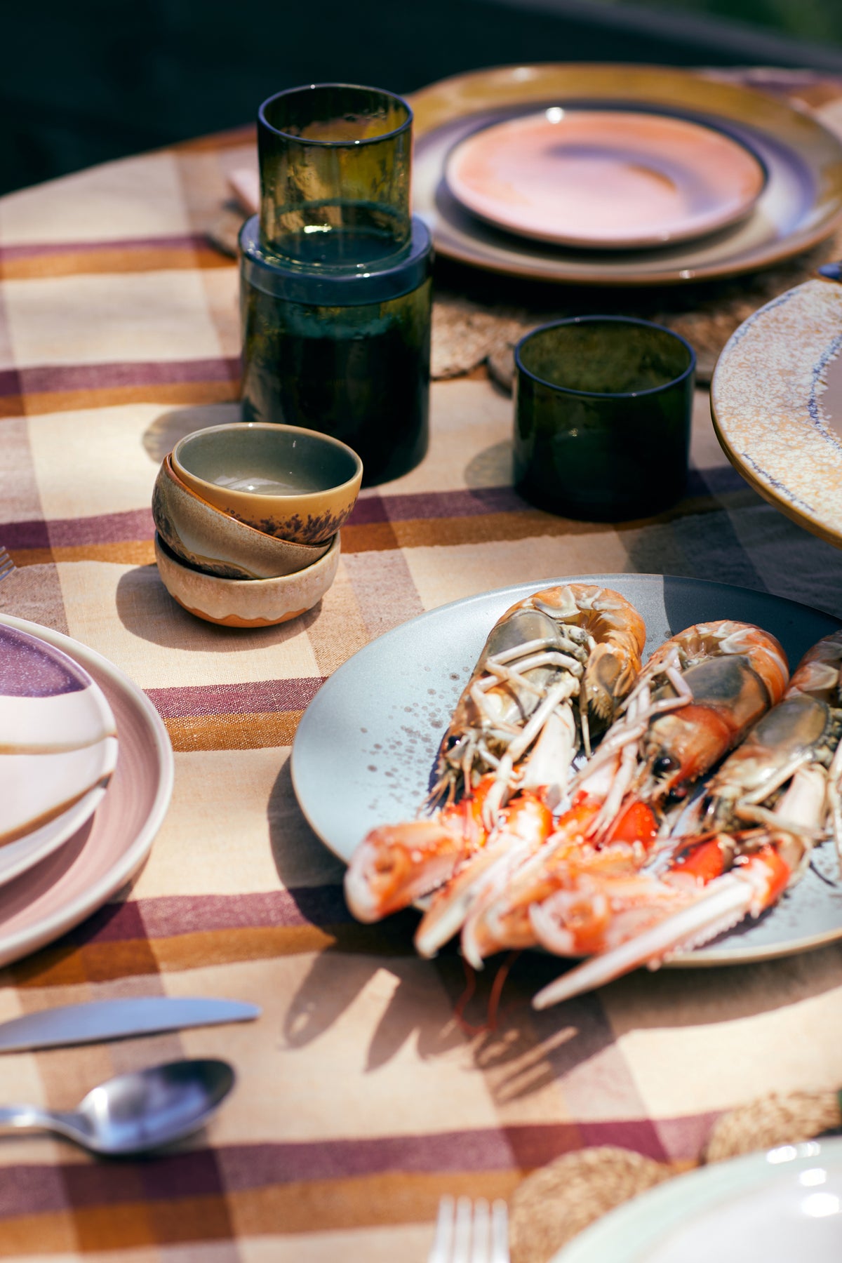 HK Living 70s ceramics: XS bowls Marine / set van 4