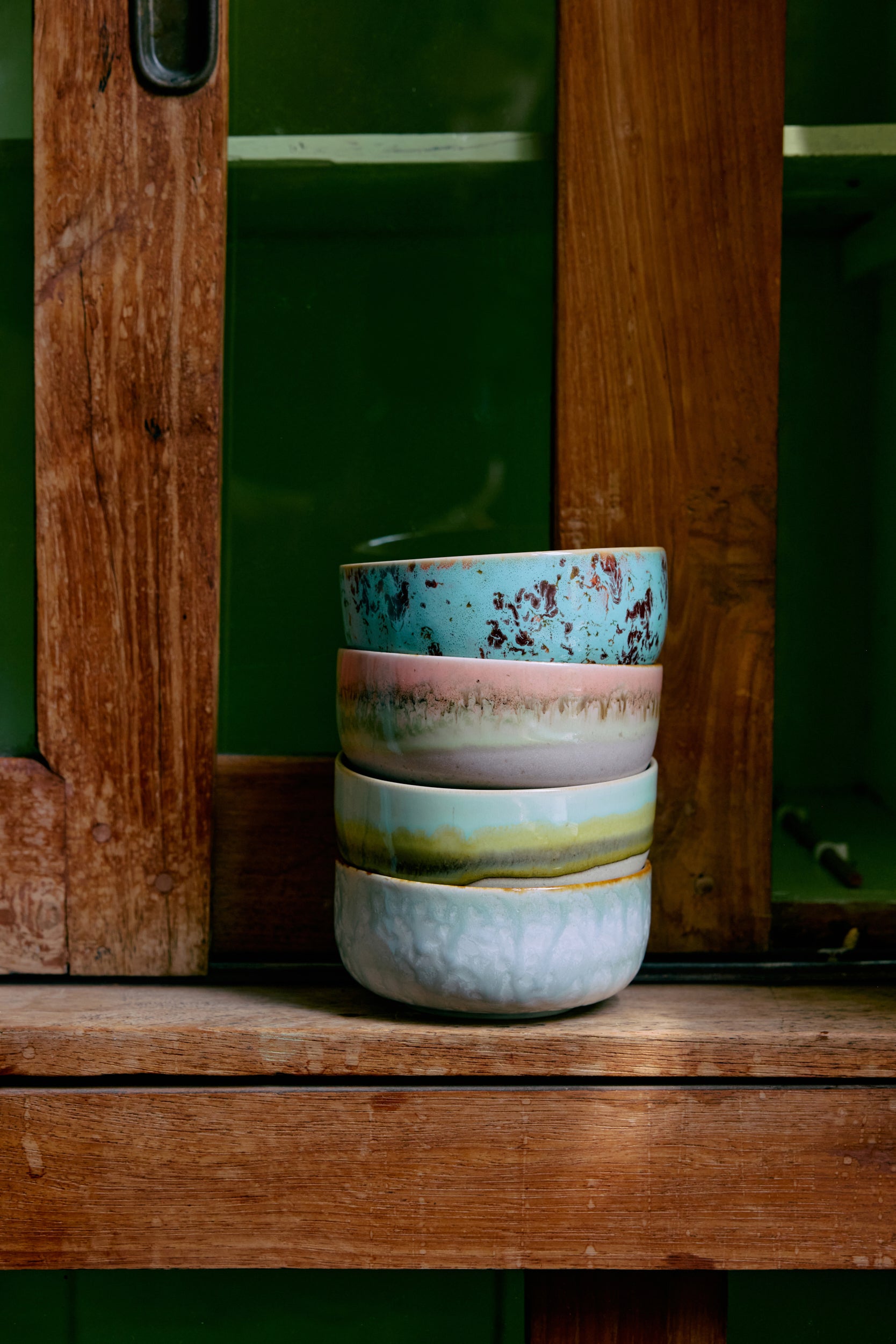 HK Living 70s ceramics: Dessert bowls Impression / set van 4