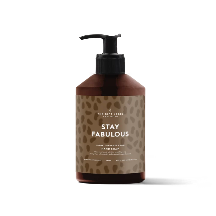 The Gift Label Handzeep Stay Fabulous bruin
