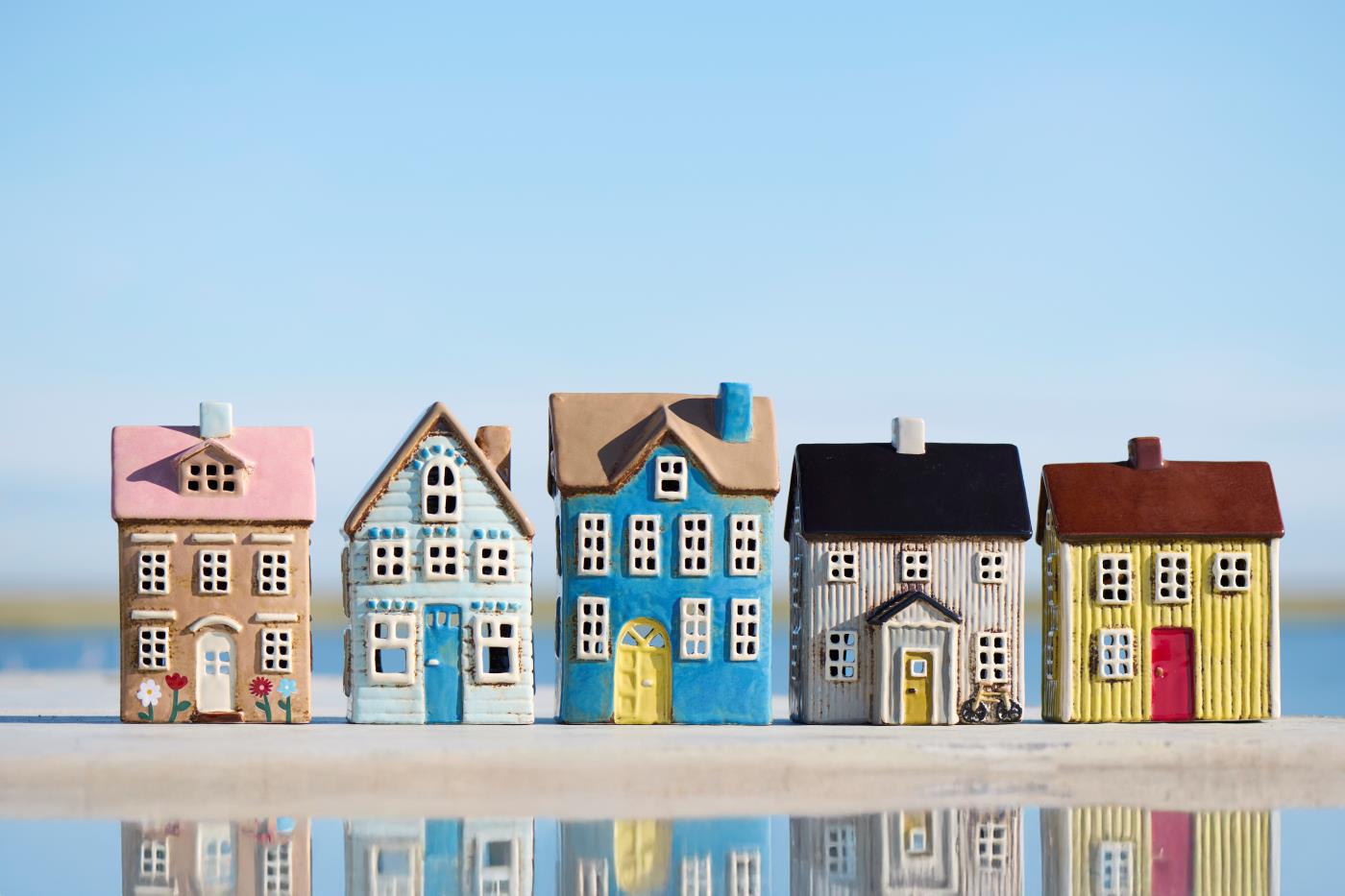 IB Laursen Lichthuisje Nyhavn Kopenhagen beige-roze-bloemen - Oosterlinck Home