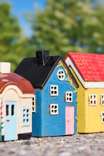 IB Laursen Lichthuisje Nyhavn Kopenhagen blauw-roze-groene plant