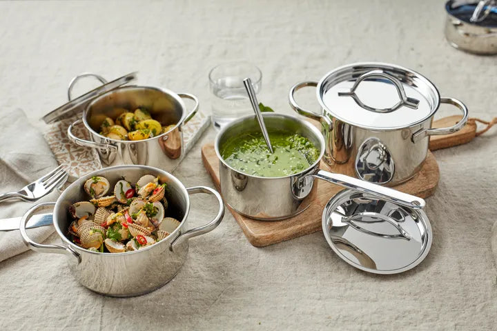 Demeyere Resto 3 steelpan met deksel nieuw model - Oosterlinck Home