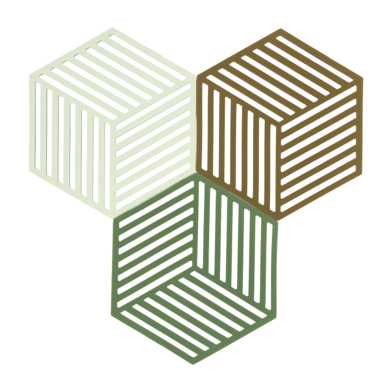 Zone Denmark Hexagon kookpotonderzetters - set van 3