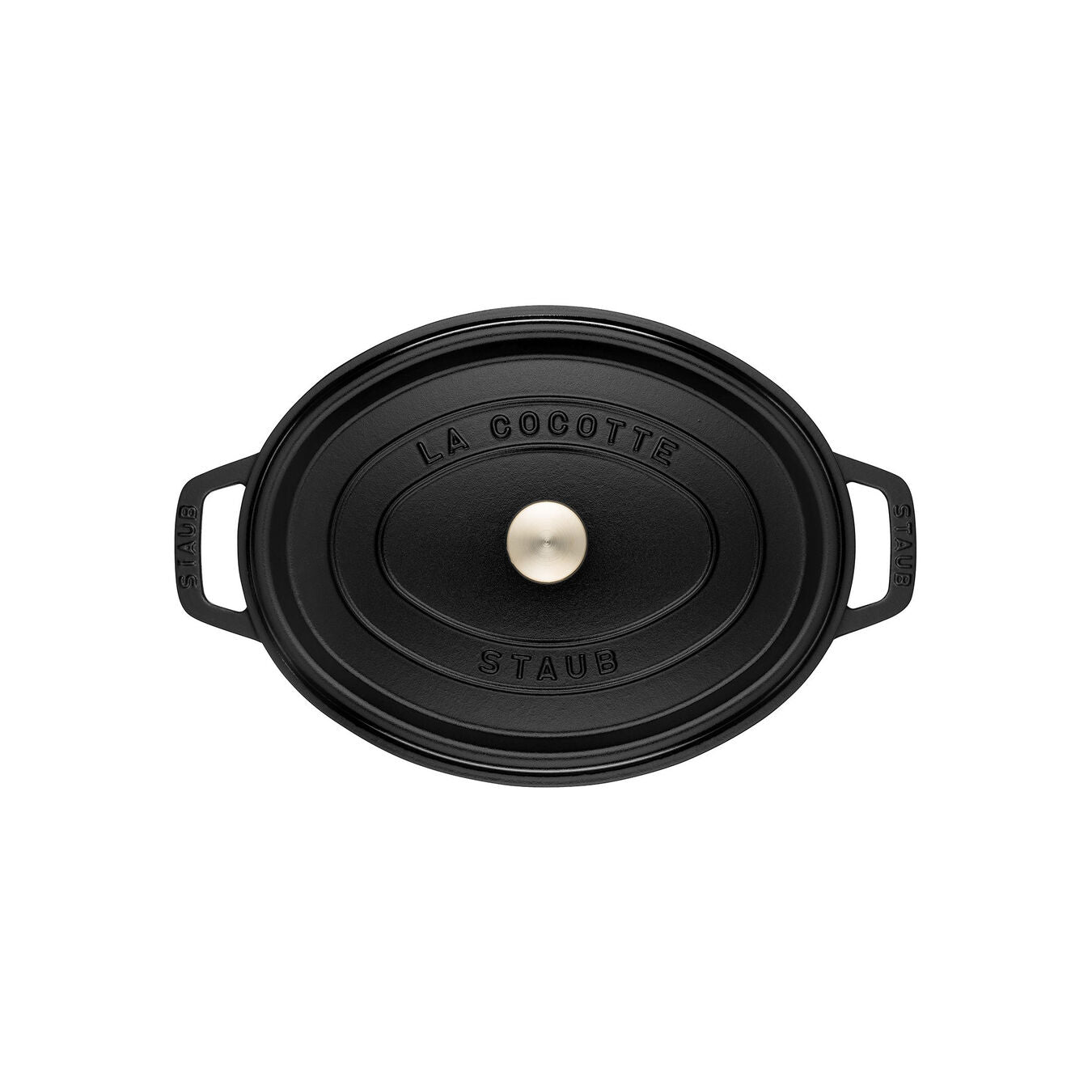 STAUB LA COCOTTE GIETIJZEREN BRAADPAN OVAAL, ZWART - TWEE FORMATEN - Oosterlinck
