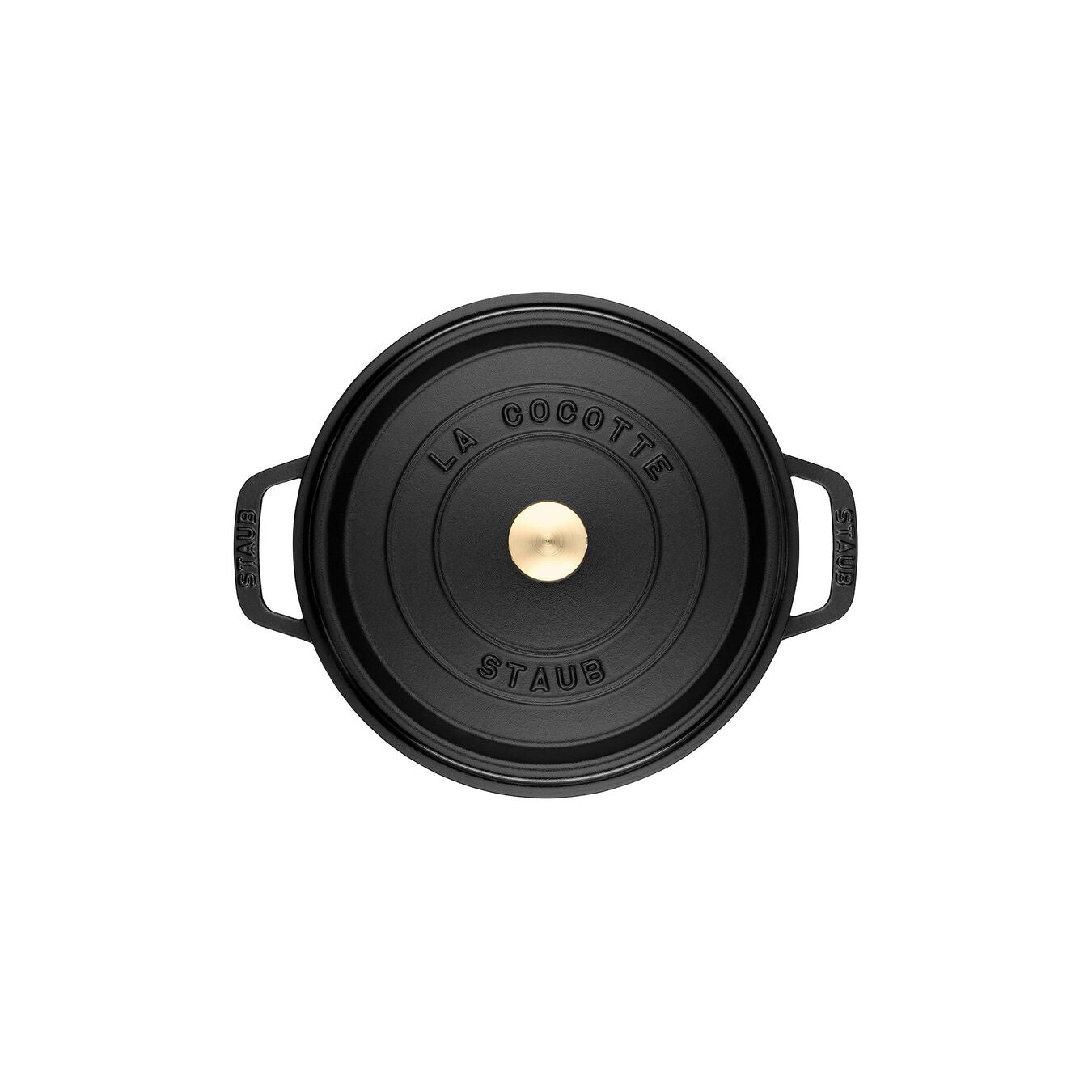 STAUB LA COCOTTE GIETIJZEREN BRAADPAN ROND, ZWART - VERSCHILLENDE FORMATEN - Oosterlinck