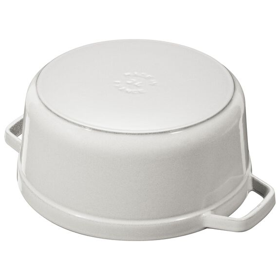 STAUB LA COCOTTE GIETIJZEREN BRAADPAN ROND, WHITE TRUFFLE - TWEE FORMATEN - Oosterlinck