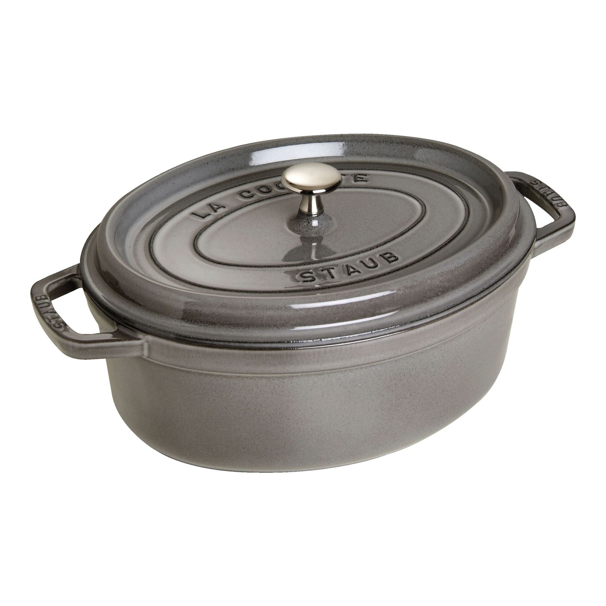 Staub La Cocotte stoofpot ovaal 31cm grafiet -50%