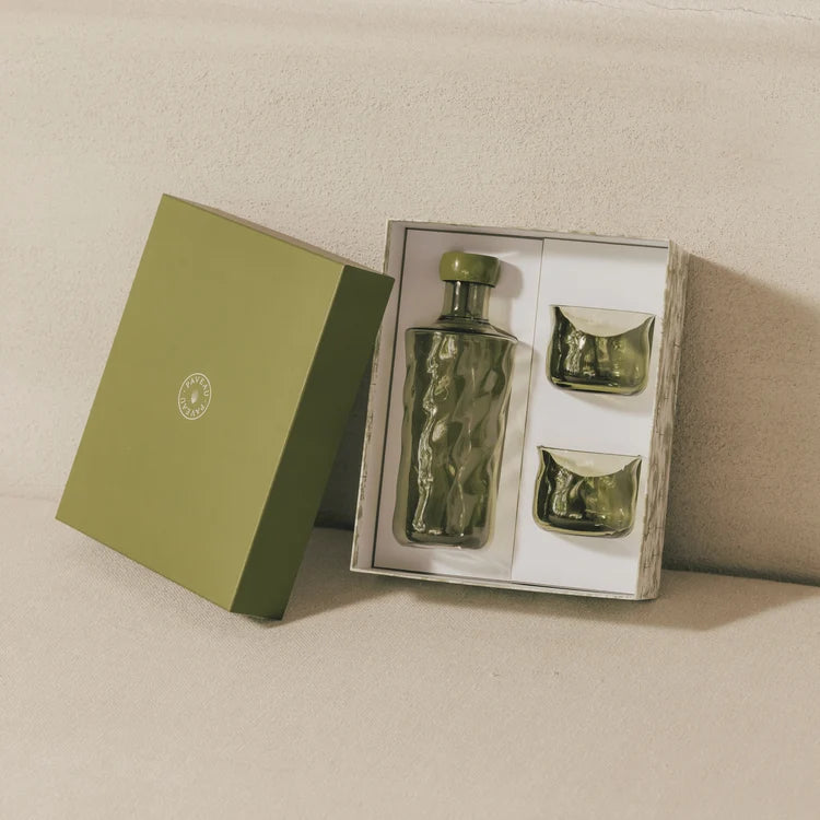 Paveau Swirl giftset karaf 0.75L + 2 glazen