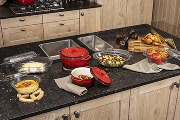 500° Glazen oven-/bewaarschaal ovaal Grill & Drop - Oosterlinck Home