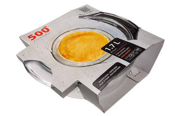 500° Glazen oven-/bewaarschaal rond Grill & Drop - Oosterlinck Home