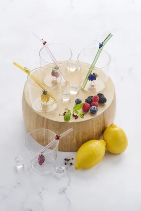 Point Virgule Glas met kersen en strootje