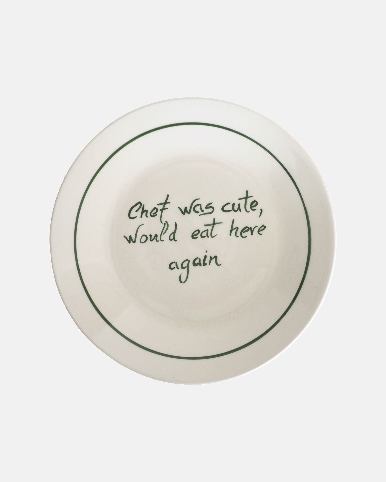 Studio Noticed Bord "Chef was cute, would eat here again"