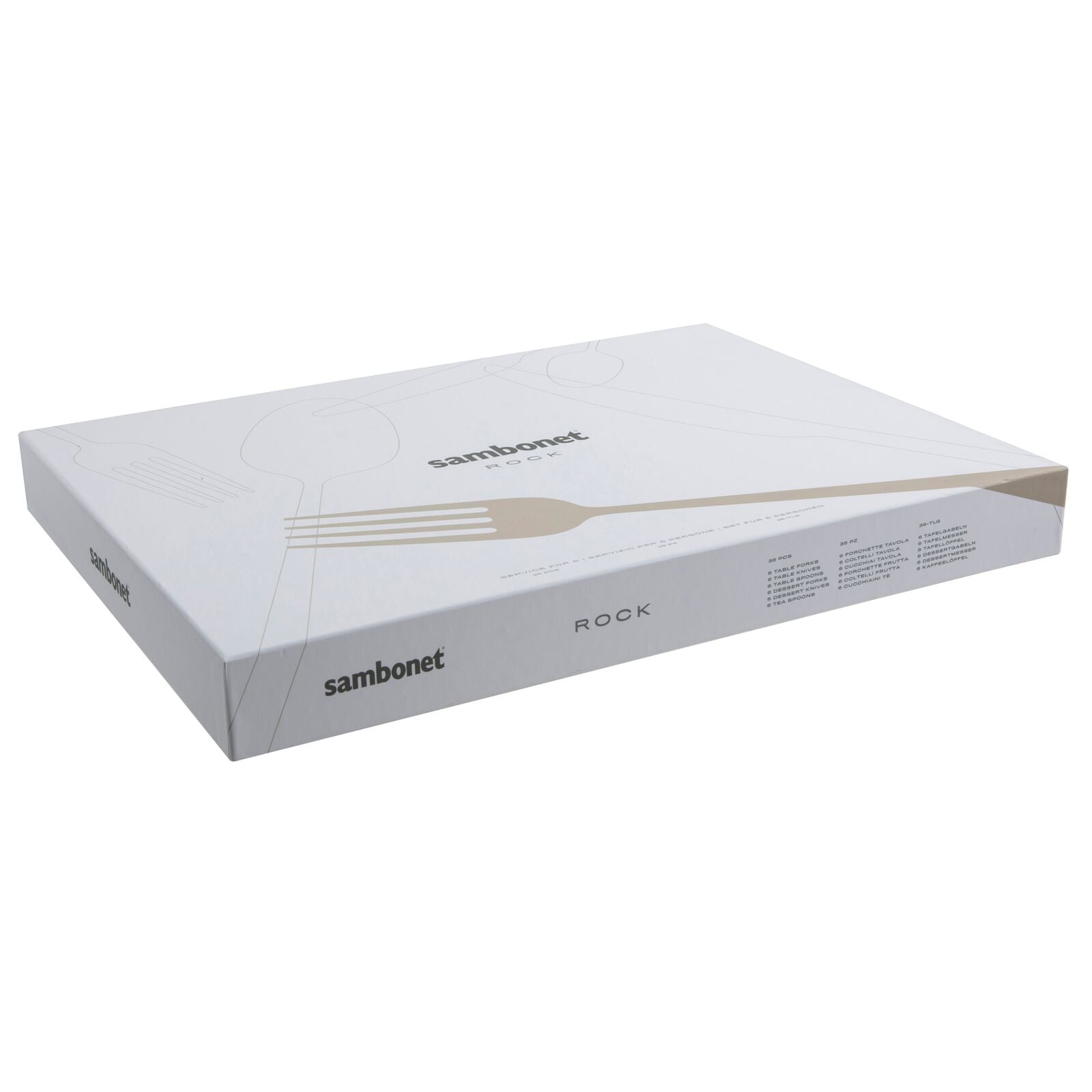 Sambonet - Rock mirror steel 36-delig bestek - Oosterlinck