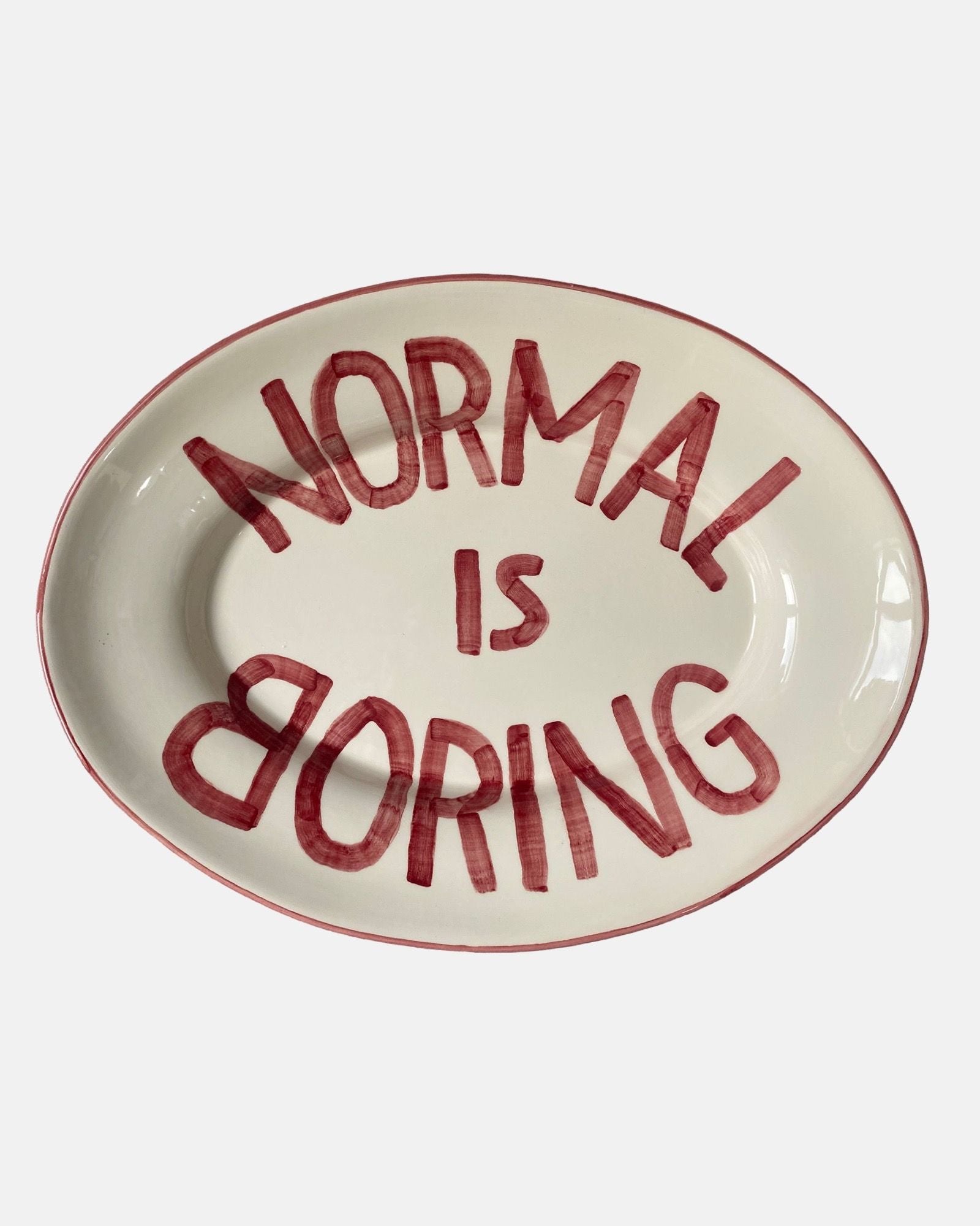 Studio Noticed Serveerschaal "normal is boring" - Oosterlinck Home