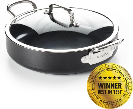 Greenpan Barcelona PRO stoofpan met deksel 30cm - Oosterlinck Home