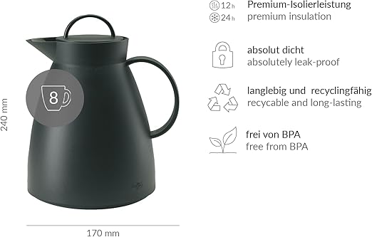 Alfi Vacuum thermos Dan 1L - wit of zwart - Oosterlinck
