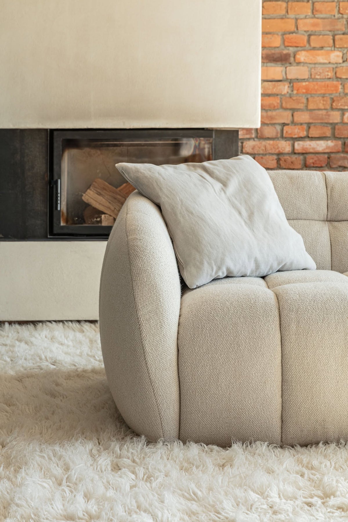 Sits Cube sofa 264*162cm met organische arm spicy beige