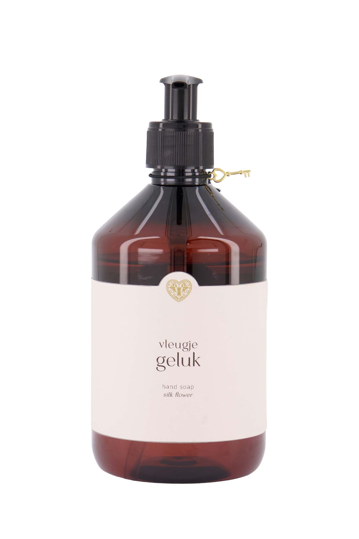 Zusss handzeep "Vleugje Geluk" in een witte fles met roze en gouden details, verzorgingsproduct voor de handen