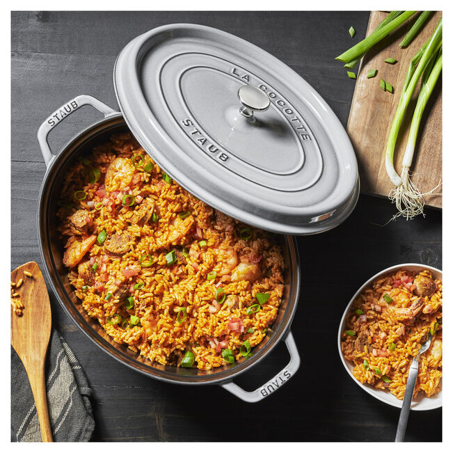 Staub La Cocotte stoofpot ovaal 31cm grafiet -50%