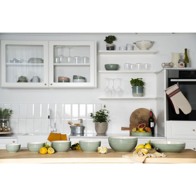 Staub Céramique serveerkom 28cm eucalyptus