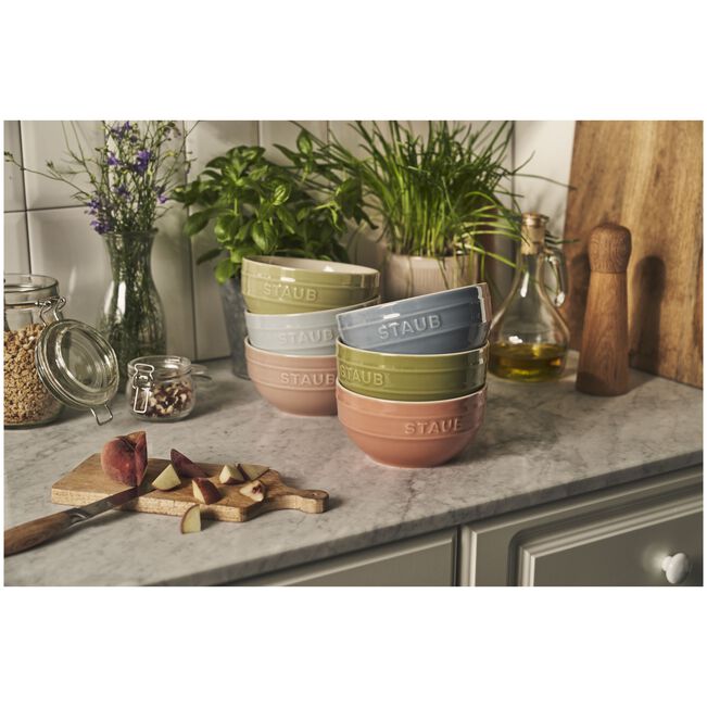 Staub Ceramique set kommen 14cm macaron 6-delig