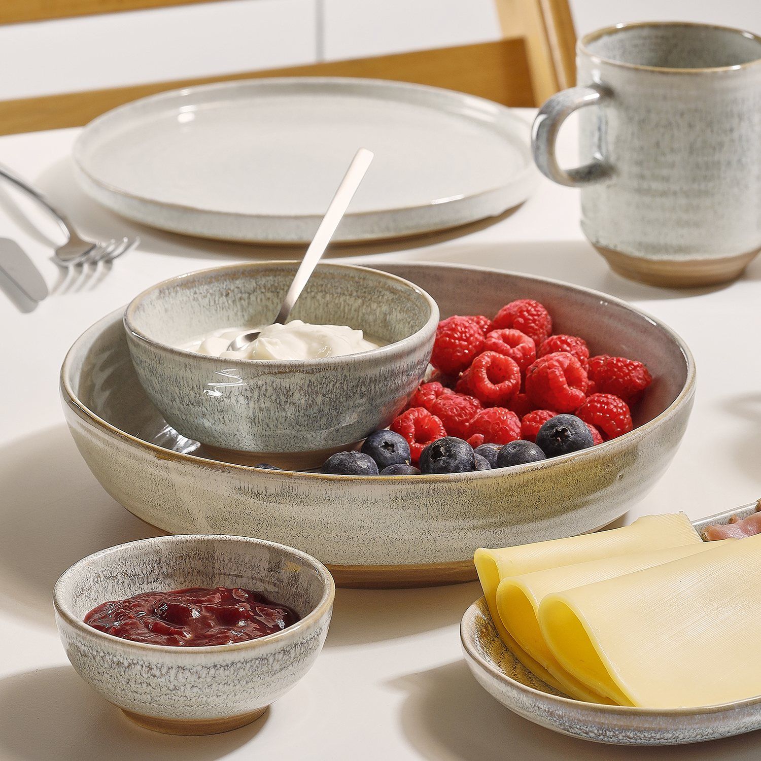 Salt&Pepper Cameo serveerschaal 32x7,5cm beige