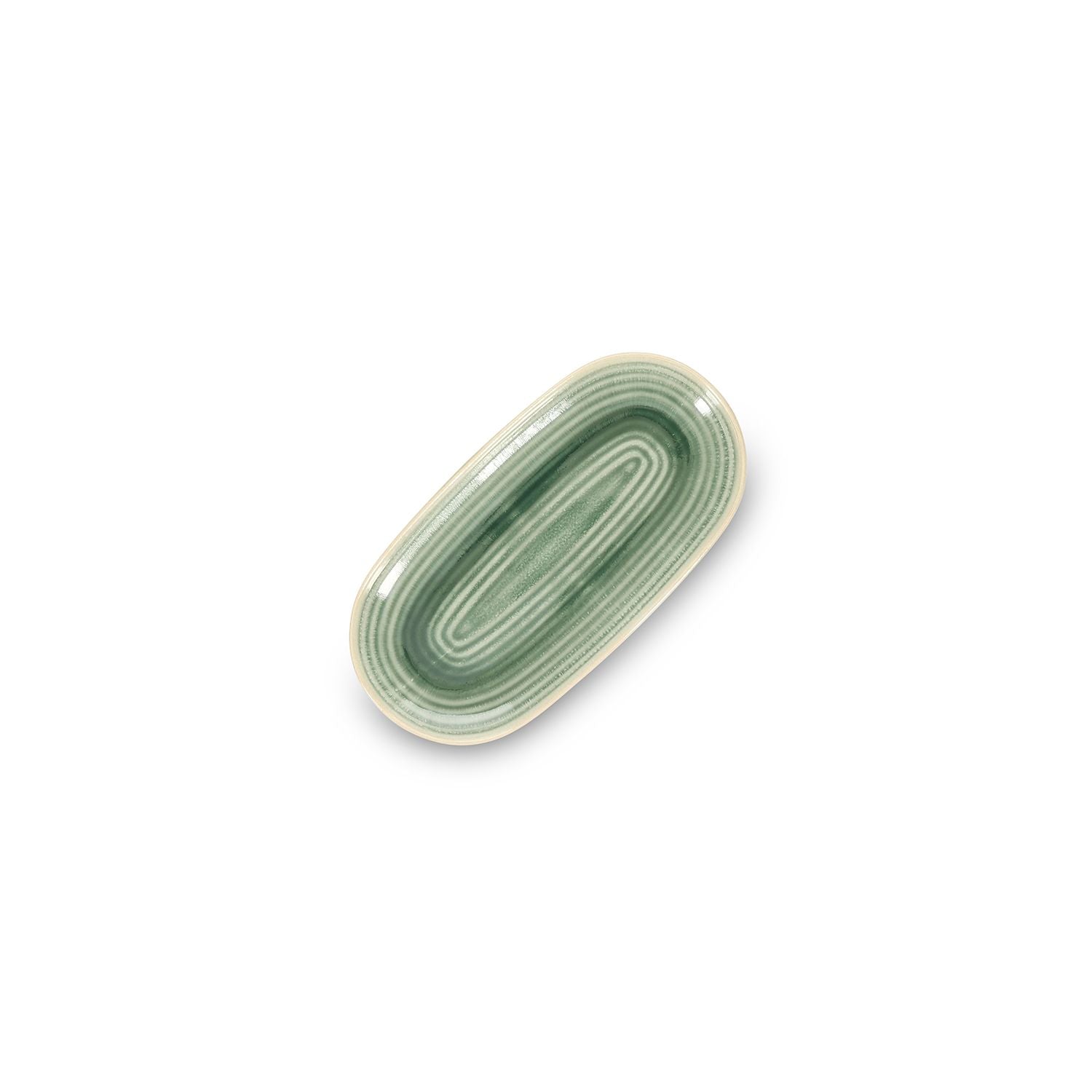Salt&Pepper Cameo serveerschaal groen 33.5*18cm - Oosterlinck Home