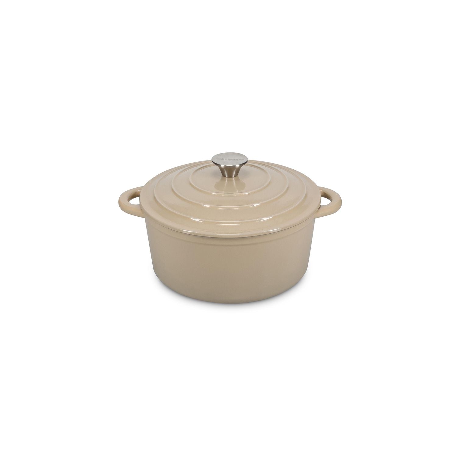 Salt&Pepper Ferno gietijzer stoofpot 26cm beige
