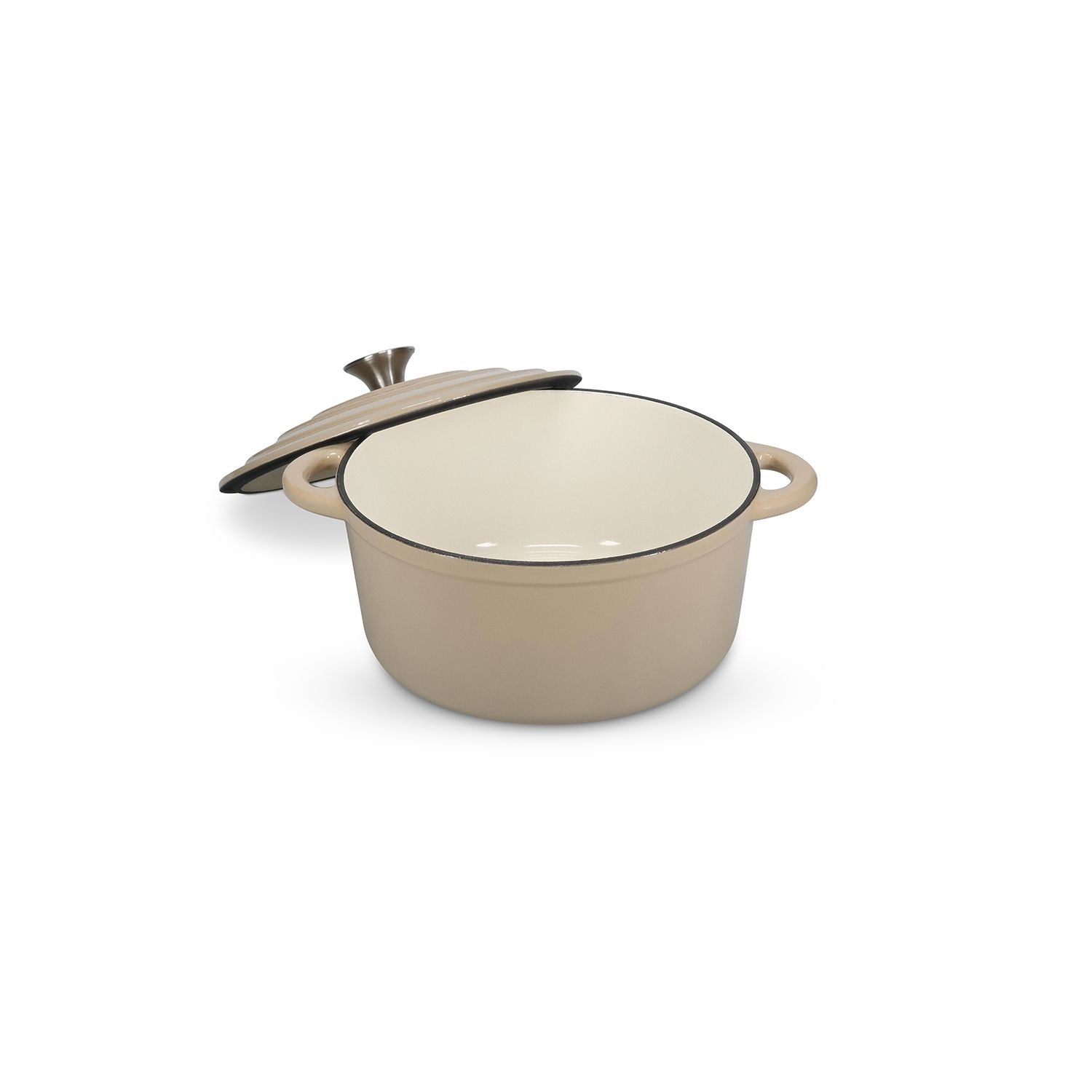 Salt&Pepper Ferno gietijzer stoofpot 26cm beige