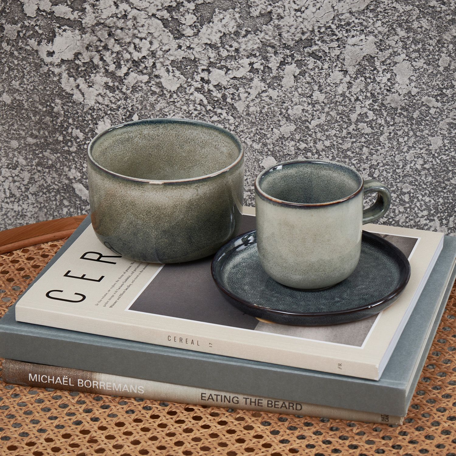 Salt&Pepper Meridian kom 13x7cm groenblauw 4+2 GRATIS