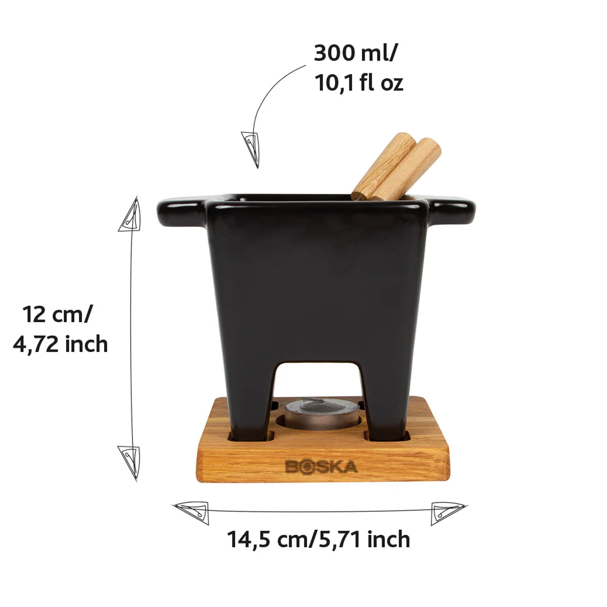 Boska Tapas Fondue Nero